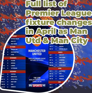 Manchester united fixture list